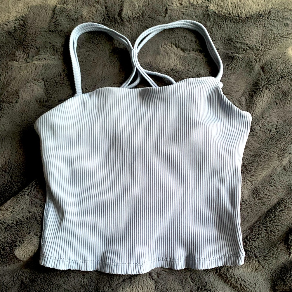 Cropped tank top, brand: love tree, size m, color: light blue